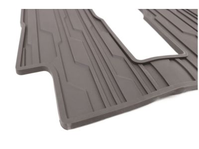 GM Third-Row One-Piece Premium All-Weather Floor Mat in Cocoa for Models with Second-Row Captain's Chairs 84042975