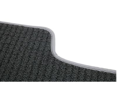 GM Second-Row One-Piece Premium Carpeted Floor Mat in Jet Black with Gray Binding 84052382