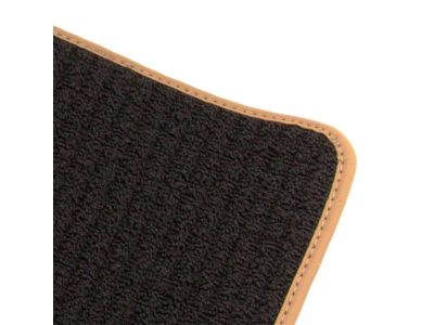 GM Second-Row One-Piece Premium Carpeted Floor Mat in Jet Black with Brandy Binding 84052383