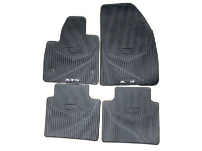 GM First- and Second-Row Premium All-Weather Floor Mats in Jet Black with Cadillac Logo and XT5 Script 84072385