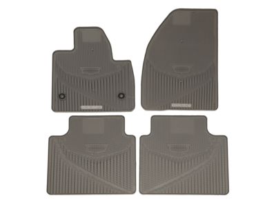 GM First-and Second-Row Premium All-Weather Floor Mats in Dark Titanium with Cadillac Logo and XT5 Script 84072386