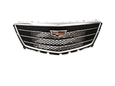 GM Grille in Black Ice Chrome with Chrome Surround and Cadillac Logo (Not for Use on Vehicles with Surround Vision) 84124490