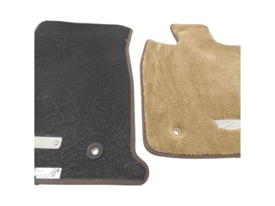 GM First- and Second-Row Premium Carpeted Floor Mats in Maple Sugar with Cadillac Logo 84139704