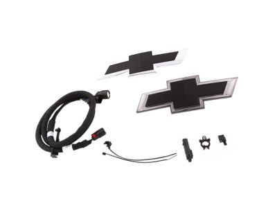 GM Front Illuminated Bowtie Emblem in Black 84154346