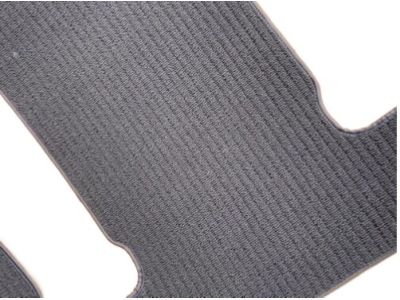 GM Third-Row One-Piece Premium Carpeted Floor Mat in Jet Black with Dark Titanium Stitch (for models with Second-Row Captain's Chairs) 84188776