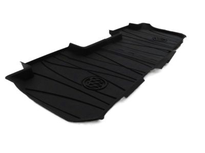 GM Second-Row Interlocking Premium All-Weather Floor Liner in Ebony with Buick Logo 84202827