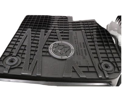 GM First-and Second-Row Premium All-Weather Floor Liners in Jet Black with Buick Logo 84204786