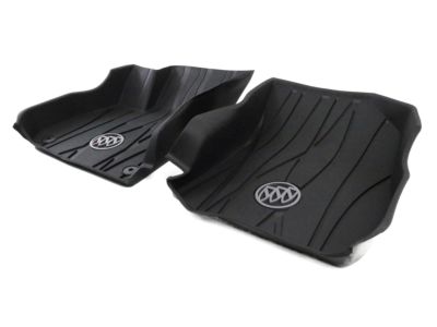 GM First-and Second-Row Premium All-Weather Floor Liners in Jet Black with Buick Logo 84204786