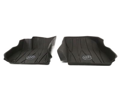 GM First-and Second-Row Premium All-Weather Floor Liners in Dark Atmosphere with Buick Logo 84204787