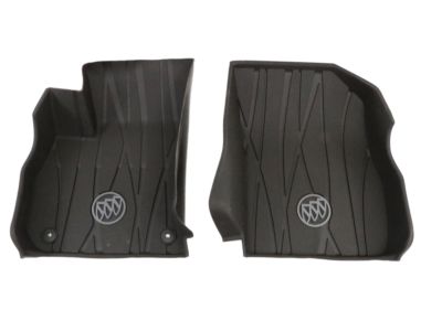 GM First-and Second-Row Premium All-Weather Floor Liners in Dark Atmosphere with Buick Logo 84204787