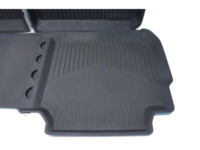 GM First-and Second-Row Premium All-Weather Floor Liners in Jet Black in Cadillac Logo 84220180