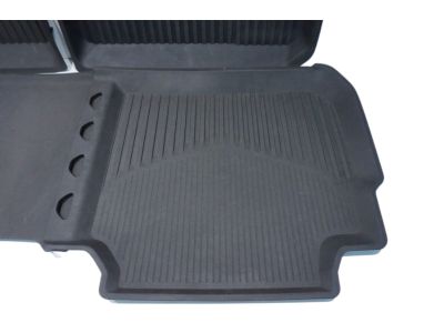 GM First-and Second-Row Premium All-Weather Floor Liners in Jet Black in Cadillac Logo 84220180