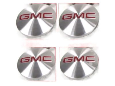 GM Center Cap in Brushed Aluminum with Red GMC Logo 84229170