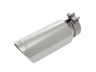 GM 2.7L Polished Stainless Steel Single Outlet Exhaust Tip with GMC Logo 84240393