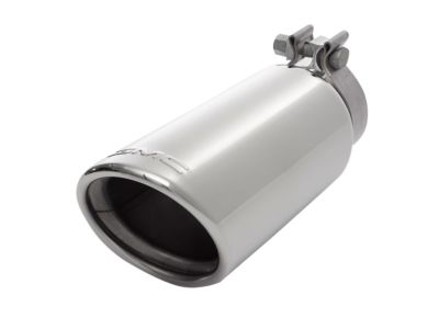 GM 2.7L Polished Stainless Steel Single Outlet Exhaust Tip with GMC Logo 84240393