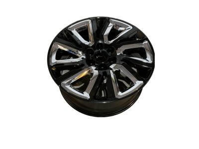 GM 22 x 9-inch 6-Split-Spoke Wheel in High Gloss Black with Chrome Inserts 84253949