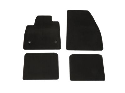 GM Front and Rear Carpeted Floor Mats in Jet Black 84257840