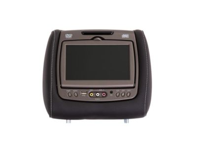 GM Rear-Seat Entertainment System with DVD Player in Jet Black Vinyl with Light Gray Stitching 84263919