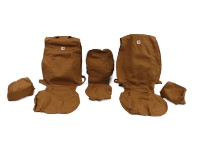 GM Carhartt Front Split-Folding Bench with Storage Seat Cover Package in Brown 84277441