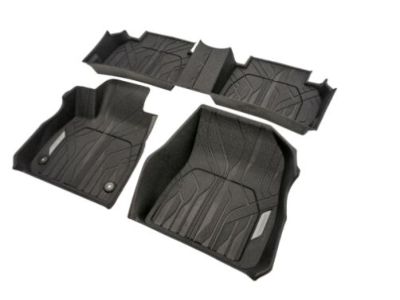 GM First- and Second-Row Premium All-Weather Floor Liners in Dark Atmosphere with Chevrolet Script 84284419