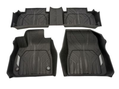 GM First- and Second-Row Premium All-Weather Floor Liners in Dark Atmosphere with Chevrolet Script 84284419