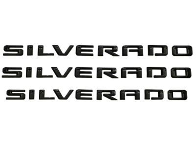 GM Silverado WT Emblems in Black 84300946