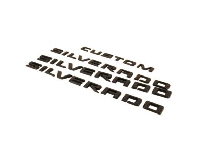 GM Silverado Custom Emblems in Black 84300948