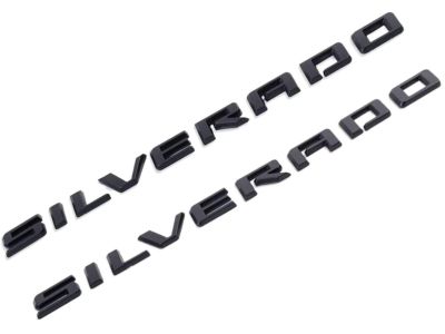 GM Silverado Custom Emblems in Black 84300948