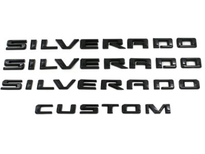 GM Silverado Custom Trail Boss Emblem Package in Black 84300956