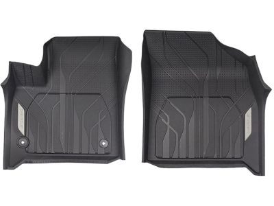 GM Front Floor Liners in Jet Black with Chevrolet Script 84331850