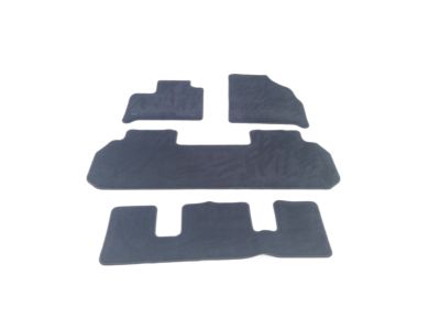 GM First-, Second- and Third-Row Carpeted Floor Mats in Dark Atmosphere (for models with Second-Row Captain's Chairs) 84332396