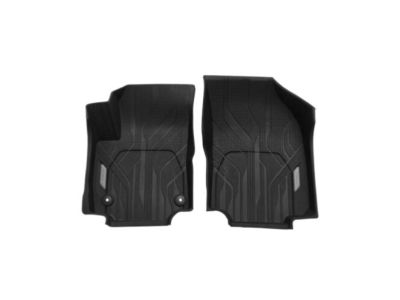 GM Second-Row Premium All-Weather One-Piece Floor Liner in Jet Black with Chevrolet Script 84332425