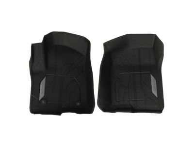 GM First-Row Premium All-Weather Floor Liners in Jet Black with Chevrolet Script (for Models with Center Console) 84333602