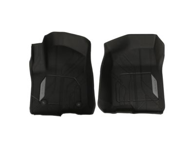 GM First-Row Premium All-Weather Floor Liners in Jet Black with Chevrolet Script (for Models with Center Console) 84333602
