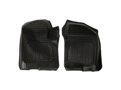 GM First-Row Premium All-Weather Floor Liners in Jet Black with Chevrolet Script (for Models with Center Console) 84333602