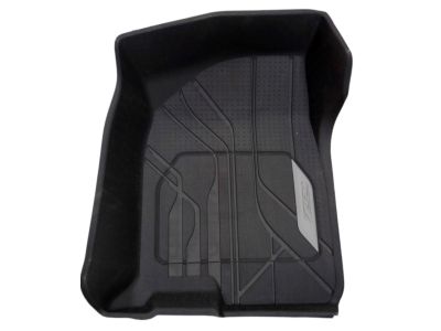 GM First-Row Premium All-Weather Floor Liners in Jet Black with Z71 Logo (for Vehicles with Center Console) 84333610