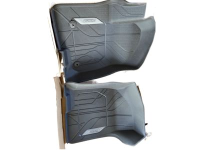 GM First-Row Premium All-Weather Floor Liners in Very Dark Atmosphere with Chrome Z71 Logo (for models with Center Console) 84348119