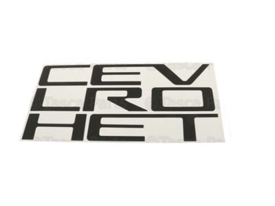GM CHEVROLET Tailgate Lettering Decal in Black Vinyl 84370615