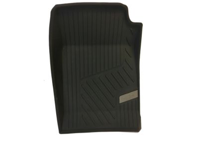 GM First-Row Premium All-Weather Floor Liners in Jet Black with Bowtie Logo 84370635
