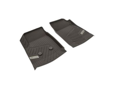 GM First-Row Premium All-Weather Floor Liners in Cocoa with GMC Logo 84370641