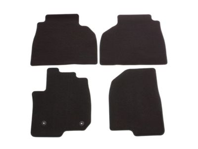 GM Regular Cab Interlocking Premium All-Weather Floor Liners in Very Dark Atmosphere with Chevrolet Script (for models without Center Console) 84418534