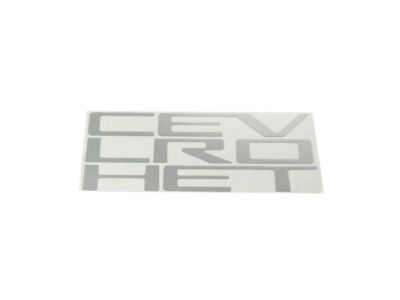 GM Tailgate Lettering Decal in Silver Vinyl 84425985