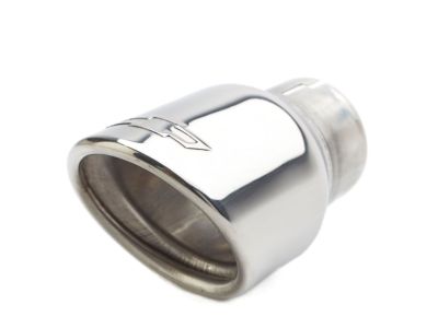 GM 3.6L or 5.3L Polished Stainless Steel Single Outlet Exhaust Tip with Bowtie Logo 84439200