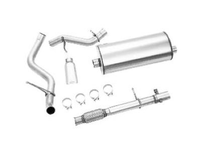 GM 5.3L Cat-Back Single-Exit Exhaust Upgrade System with Polished Tip and Bowtie Logo 84460752