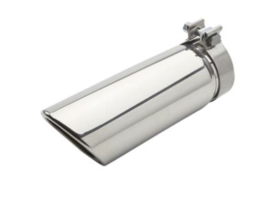 GM Polished Stainless Steel Dual-Wall Angle-Cut Exhaust Tip for 6.6L Gas Engine 84486314