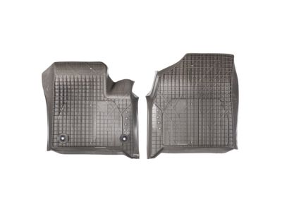 GM First-Row Premium All-Weather Floor Liners in Dark Atmosphere with Chevrolet Script 84518110