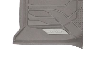 GM First-Row Premium All-Weather Floor Liners in Dark Atmosphere with Chevrolet Script 84518110