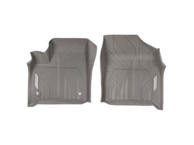 GM First-Row Premium All-Weather Floor Liners in Dark Atmosphere with Chevrolet Script 84518110