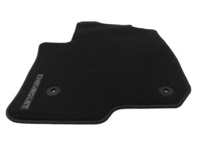 GM Crew Cab First- and Second-Row Carpeted Floor Mats in Jet Black with Chevrolet Script 84519743