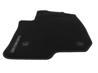 GM Crew Cab First- and Second-Row Carpeted Floor Mats in Jet Black with Chevrolet Script 84519743